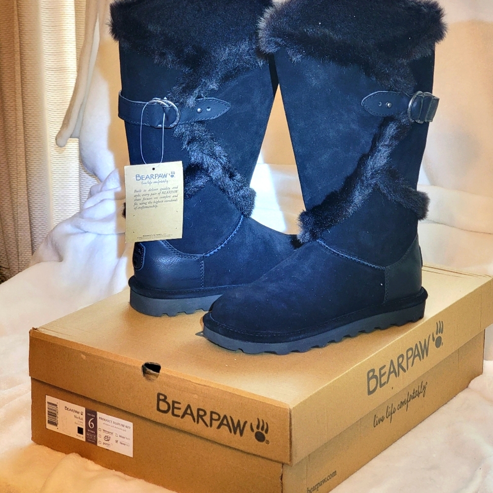 BearPaw Leather&Fur Boots